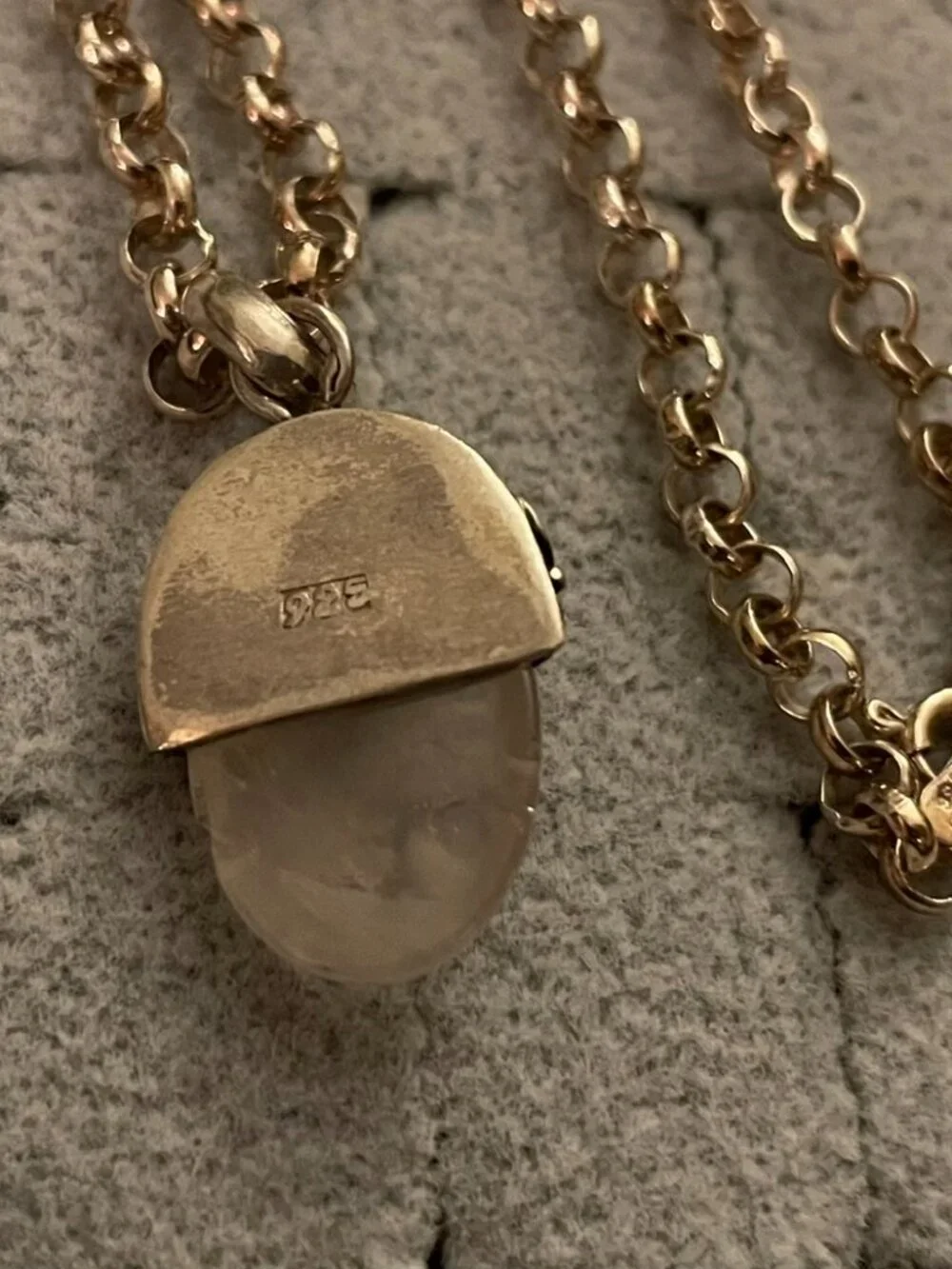 Vintage Sterling Silver Crystal Necklace Pendant 925 16